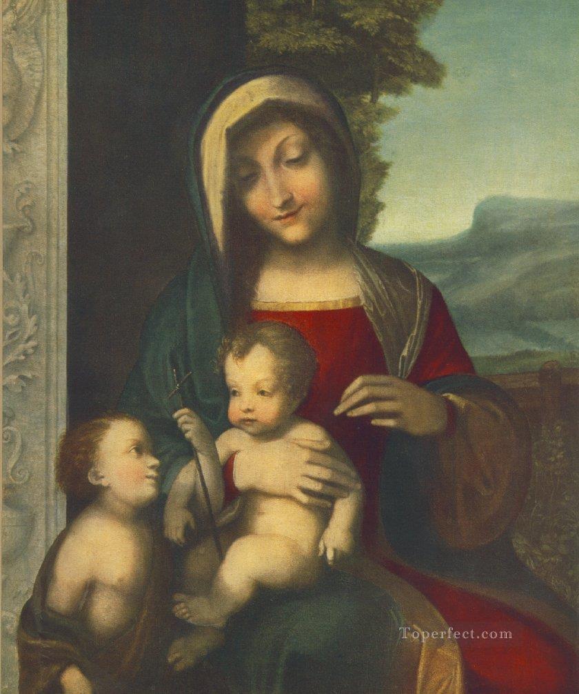 Madonna Renaissance Mannerism Antonio da Correggio Oil Paintings